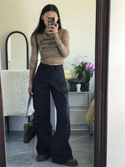 Aiertu Mesh Tops Long Sleeve Korean Fashion T Shirt Women Clothes Y2k Sheer Vintage Streetwear Ladies Tops Autumn Spring Tees Aiertu