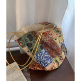 AIERTU - Flower Canvas Underarm Bag for Women New Fashionable New Chinese Style Large Capacity Cloth Bags Aiertu