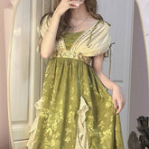 Aiertu - Empress of the Elves Dress Kawaii Academia Y2K Cottagecore Coquette Fairycore Dollette Princesscore Aiertu