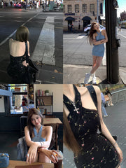 Aiertu Summer Women 2000s Y2k Clothing Casual Bodycon Sexy Dress Vintage Elegant Mini Dress Even Party Korean Fashion Chic Sleeveless Aiertu