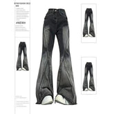 Aiertu 2024 American Vintage High Waist Straight Jeans Women's Casual Baggy Denim Trouser Y2K Wide Leg Grunge High Street Style Pants Aiertu