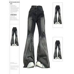 Aiertu 2024 American Vintage High Waist Straight Jeans Women's Casual Baggy Denim Trouser Y2K Wide Leg Grunge High Street Style Pants Aiertu