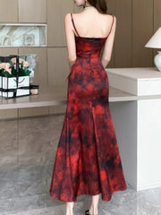 Aiertu Spaghetti Strap Bodycon Vintage Women Summer Dress Sleeveless Casual Slim Elegant Chic Party Prom Vestidos Female Robe Mujers Aiertu
