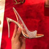 AIERTU - New Women's Shoes Luxury Rhinestone High Heeled Sandals for Woman Fashion Model Casual Shoes Designer Shoes Sandalias Mujer Aiertu