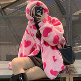 Aiertu - Valentine's Day Teddies and Hearts Sweater Hoodie Top Kawaii Academia Y2K Cottagecore Coquette Fairycore Dollette Princesscore Aiertu