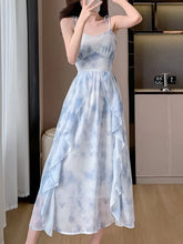 Aiertu New Spaghetti Strap Elegant Women Summer Dress Sleeveless Casual A-Line Print Prom Beach Party Dresses Female Vestidos Mujers Aiertu