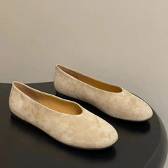 AIERTU - Retro Women's Mary Jane Shoes Exquisite Suede Casual Shoes for Woman Comfort Shallow Flat Shoe Designer Shoes Zapatos De Mujer Aiertu