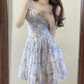 Aiertu - Skylights and Floating Blossoms Dress Mermaidcore Kawaii Academia Y2K Cottagecore Coquette Fairycore Dollette Princesscore Aiertu
