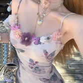Aiertu - Butterfly Flora Garden Junk Journal Pink Kawaii Academia Y2K Cottagecore Coquette Fairycore Dollette Princesscore Aiertu