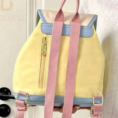 AIERTU - Mini Portable Backpack Student Commuter Cute Large Capacity Travel Shoulder Bag School College For Girls Light Yellow Aiertu