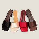 AIERTU - Women Sandals Exquisite French Style High Heeled Sandals for Woman Fashion Square Head Casual Shoes Designer Shoes Zapatos Mujer Aiertu