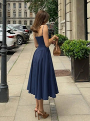 AIERTU - Ladies' summer solid color elegant sexy camisole dress with a three-dimensional cut that showcases a beautiful figure Aiertu