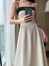 Aiertu Vintage Patchwork Sleeveless Straps Midi Dress for Women Clothing Party Casual Elegant Fashion Korean Chic Bodycon Dress Summer Aiertu