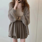 Autumn Knitted Lazy Style Long Sleeve Women's Loose Cardigans Winter Keep Warm Sweater Coat Fashion Solid Casual Tops Aiertu