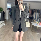 Aiertu Spring Autumn Blazers Jackets Women Korean Style High Quality Loose Blazer Coat Ladies Temperament Streetwear Outerwear aiertu