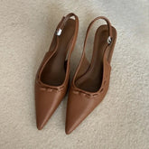 AIERTU - Patent Leather Sexy Pointed Toe Women Pumps New 2026 Elegant Slingback High Heels Dress Fashion Bowknot Sandals Tacones Mujer Aiertu