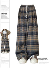 Aiertu Women's Plaid Baggy Sweatpants Harajuku Streetwear Fashion Aesthetic Pants Retro 2000s Vintage Oversize Wide Leg Trouser Clothes Aiertu