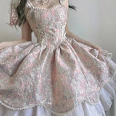 Aiertu - Charlotte and the Palace Kitten Pink Dress Kawaii Academia Y2K Cottagecore Coquette Fairycore Dollette Princesscore Aiertu