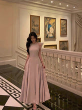 Aiertu - Classy A Line Scoop Neckline Long Light Pink Prom Dresses Birthday Outfits Evening Gown HOT1024 Aiertu