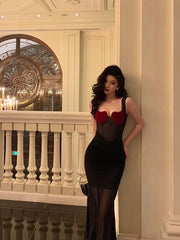 Aiertu - Sexy Sheath Straps Black Long Velvet Prom Dresses Birthday Outfits HOT751 Aiertu