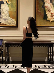 Aiertu - Gorgeous Sheath V Neckline Date Night Dress Black Prom Dresses Party Dress Birthday Outfits HOT809 Aiertu