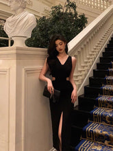 Aiertu - Gorgeous Sheath V Neckline Date Night Dress Black Prom Dresses Party Dress Birthday Outfits HOT809 Aiertu