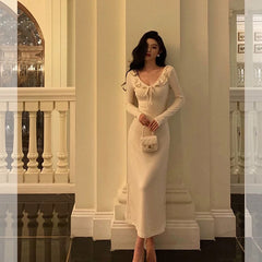 Aiertu - Simple A line V Neckline Ivory Long Prom Dresses Birthday Outfits Evening Gown HOT924 Aiertu