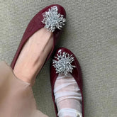 AIERTU - Women's Shoes Exquisite Metal Decoration Round Head Casual Shoes for Woman Fashion Ballet Flat Shoe Designer Shoes Zapatos Mujer Aiertu