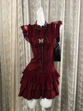 AIERTU - Gothic Sexy Lace Dresses Y2k Women Clothing Aesthetic Elegant Tiered Mini Dress Femme Evening Dresses Batwing Sleeve Slim Dress Aiertu