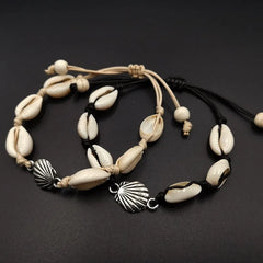 Aiertu Bohemian Natural Shell Conch Imitation Pearl Starfish Pendant Bracelet For Women Fashion Beach Bracelets Birthday Jewelry Gifts Aiertu