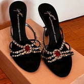 AIERTU - Fashion Designer Women's Shoes Luxury Rhinestone High Heeled Sandals for Woman Elegant Banquet Wedding Shoes Sandalias De Mujer Aiertu