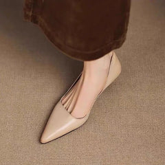 AIERTU - Fashion Pointed Toe Shallow Single Shoes Women New High Heels Versatile Kitten Heel Work Shoes Aiertu