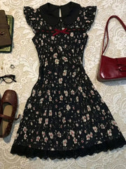 AIERTU - Harajuku Dresses Vintage Women's Dress Kawaii Y2k Summer Floral Print Slim Sexy Short Sleeve 90s Hot Girl Fashion Elegant Shoujo Aiertu