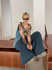 Aiertu See Through T Shirt Women Long Sleeve Y2k Tie Dye Korean Style Harajuku Tee Shirt Femme Ladies Mesh Tops T-shirts 90s Aiertu