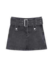 Aiertu Women Denim Shorts Skirt Vintage Streetwear A-line Jeans Skirts Casual All Match Female Slim Package Hip Mini Skirt Summer Aiertu