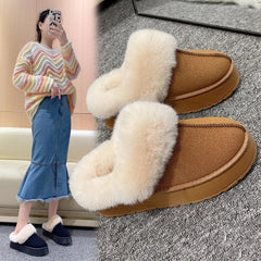 2024 Women's New Boots Women Plus Velvet Warm Short Tube Women's Boots Korean Casual Snow Boots Students Wild Cotton Shoes Aiertu