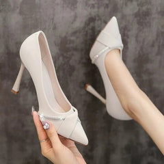 Aiertu High Heels Women Shoes Wedding Stilettos Luxury Sandals Spring Autumn New Crystal Pointed Toe Dress Party Pumps Women Shoes Aiertu