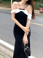 Aiertu New French Style Women Bodycon Midi Party Summer Dress Halter Sleeveless Slim Sexy Evening Party Club Robe Female Black Vestidos Aiertu