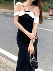 Aiertu New French Style Women Bodycon Midi Party Summer Dress Halter Sleeveless Slim Sexy Evening Party Club Robe Female Black Vestidos Aiertu