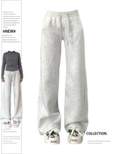 Aiertu Women Grey Pants Baggy Vintage Harajuku Y2k 90s Retro Oversize Sweatpants High Waist Wide Jogger Trousers 2000s Clothes 2024 New Aiertu