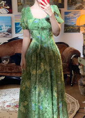Aiertu Vintage Elegant Floral Long Dress Women Beach Party Evening Vacation Dresses Female Casual Designer Fashion Summer Dresses 2024 Aiertu
