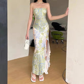 AIERTU - Retro High-end Banquet Dress Cheongsam New Chinese Temperament Floral Beautiful Top Dress Women Aiertu
