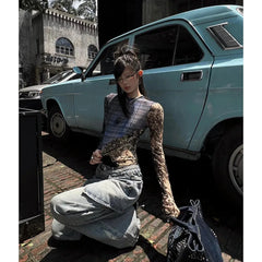 Aiertu 2024 Summer Women's Casual Blue Harajuku Jeans Vintage Loose Fit Washed Pants Y2K Wide Leg Punk Baggy Pockets Denim Trouser Aiertu
