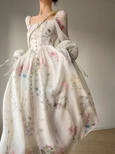 Aiertu - Elf of Rainbow Wildflowers Dress Kawaii Academia Y2K Cottagecore Coquette Fairycore Dollette Princesscore Aiertu
