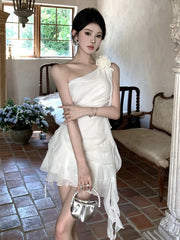 High Quality French Fashion Mini Dress For Women Summer Ladies Hotsweet Sleeveless Sexy Party Evening Dresses Vestidos Aiertu