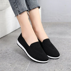 women's summer sneakers slip on flat shoes Women's Casual Loafers walking shoes Female Outdoor Mesh Soft Bottom Sports Shoes Aiertu