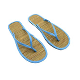 AIERTU - New Summer Japanese Style Rattan Straw Flip Flops For Men Women Flat Straw Mat Slippers Casual Indoor Outdoor Wear Sandals Aiertu
