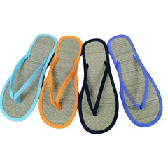 AIERTU - New Summer Japanese Style Rattan Straw Flip Flops For Men Women Flat Straw Mat Slippers Casual Indoor Outdoor Wear Sandals Aiertu