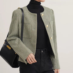 Aiertu Women Single-breasted Cardigan Coat Long Sleeve Elegant Jackets Streetwear Solid Coats Casual Outerwear Autumn Winter Aiertu