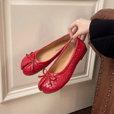 AIERTU - New Korean Style Women's Split-Toe Loafers Shallow Cut Ballet Flat Slip-Ons with Comfortable Mary Jane Spring/Autumn Tabis Shoes Aiertu